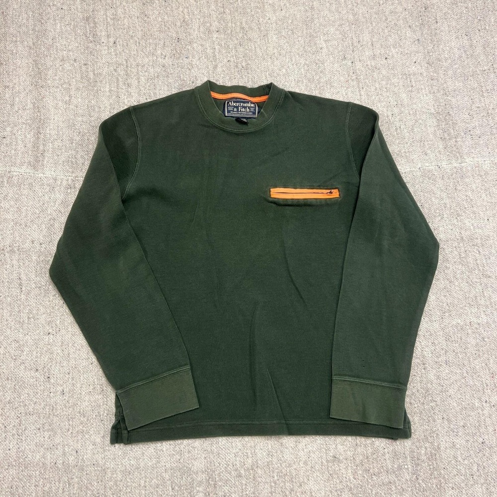 Vintage Abercrombie & Fitch Shirt Mens Large Green 1990s Long Sleeve
